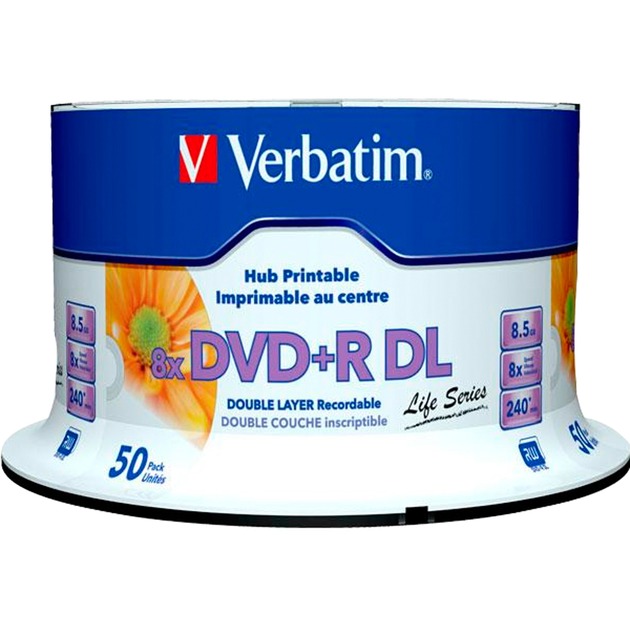 97693 DVD vergine 8,5 GB DVD+R DL 50 pz