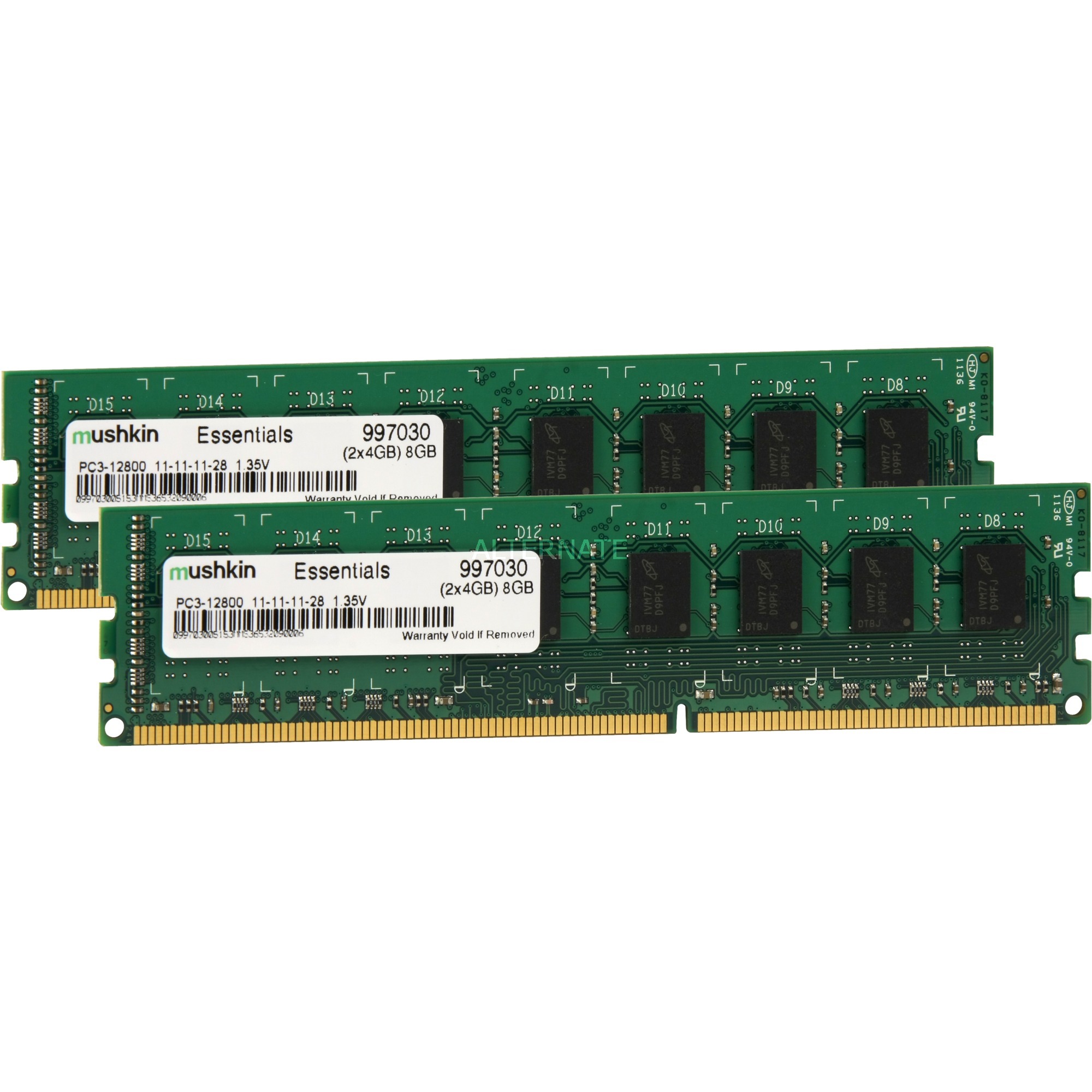 DIMM 8GB DDR3 Essentials memoria 2 x 4 GB 1600 MHz...