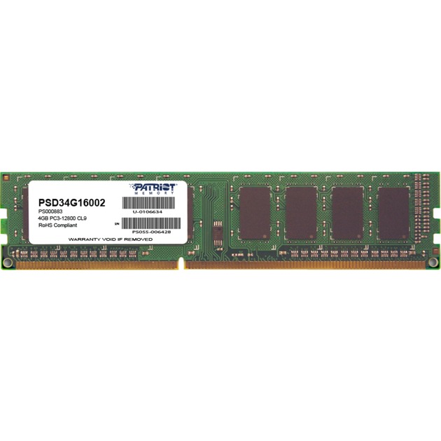 4GB PC3-12800 memoria 1 x 4 GB DDR3 1600 MHz