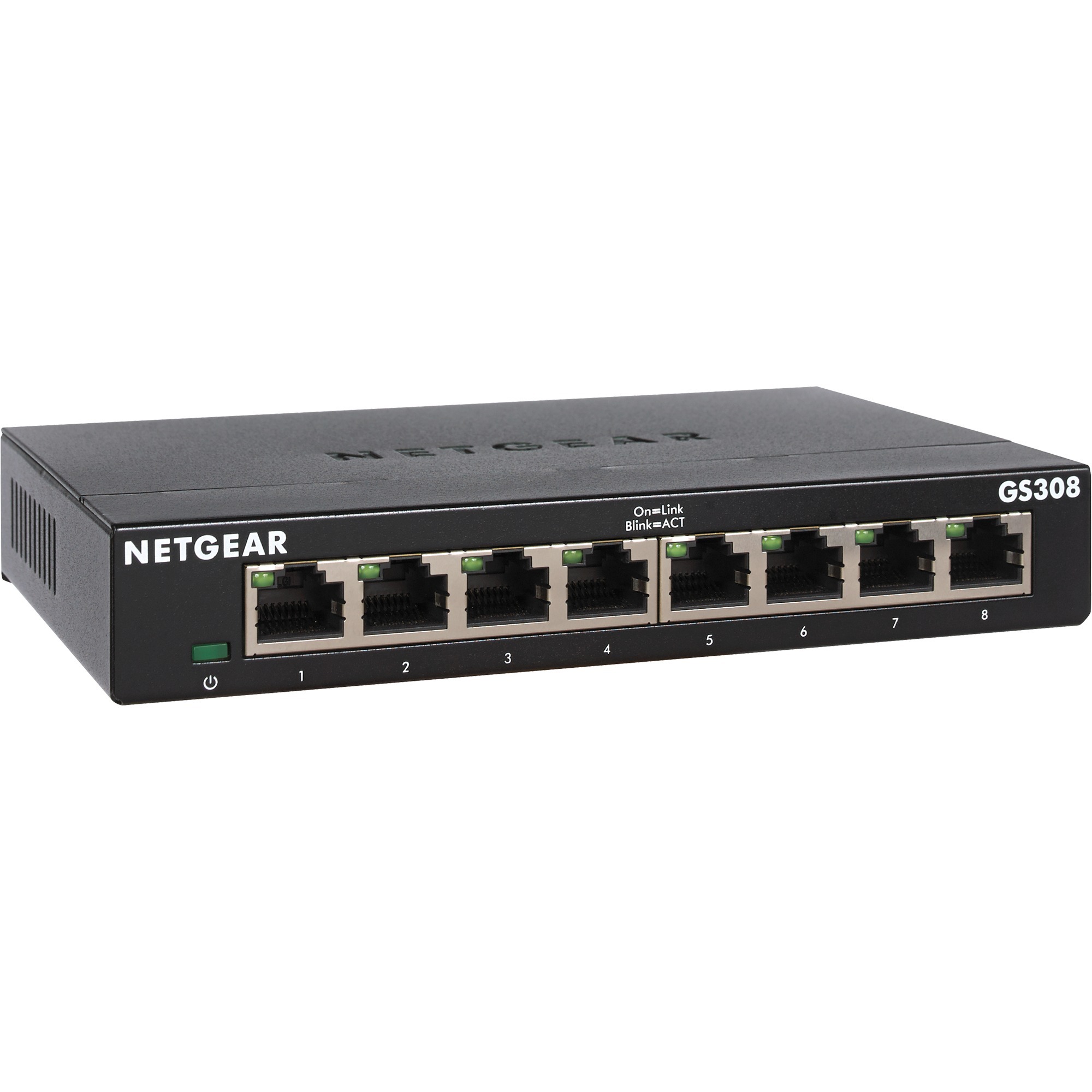 Netgear GS308-300PES Switch di Rete Non Gestito L2 Gigabit Ethernet 10-100-1000 Nero-image