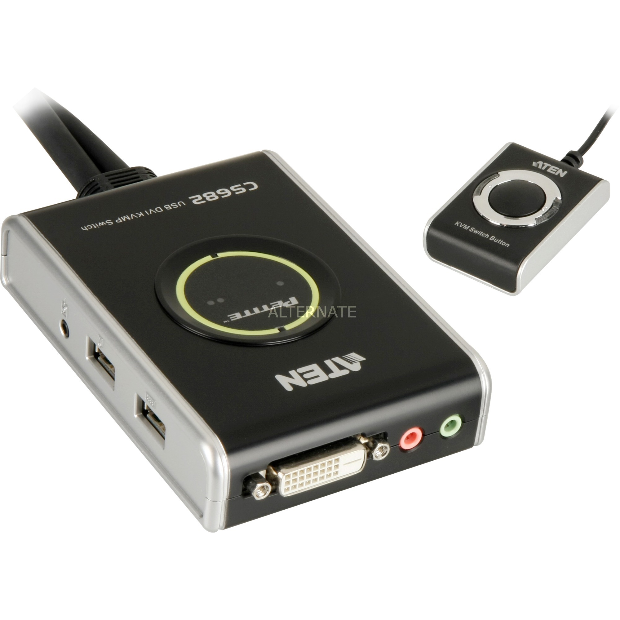 Switch KVM cavo USB DVI/audio a 2 porte con