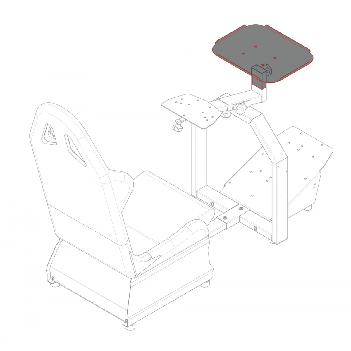 RaceRoom 75105105 parte e accessorio per console da gioco, Supporto Nero, Nero, 355 mm, 275 mm, 1 pz