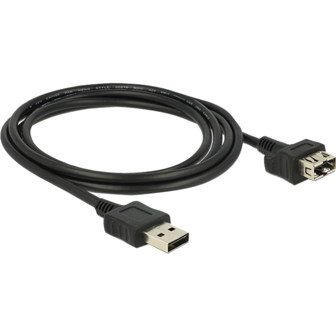 2m 2xUSB2.0-A cavo USB USB 2.0 USB a Nero