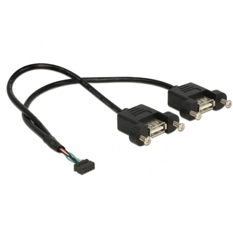 84832 cavo USB 0,25 m USB 2.0 2 x USB a Nero