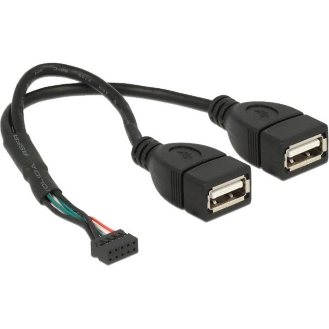 84933 cavo USB 0,2 m USB 2.0 2 x USB a Nero