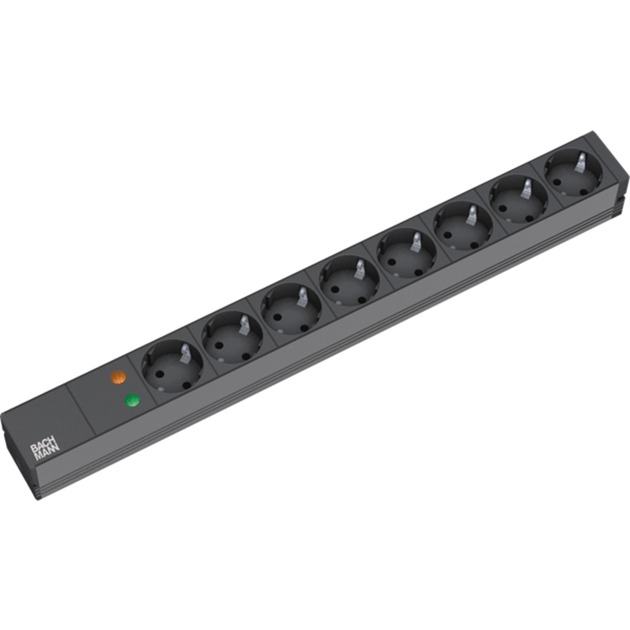 19'''' 2m 8x Schuko H05VV-F 3G 1.50mm² prolunghe e...