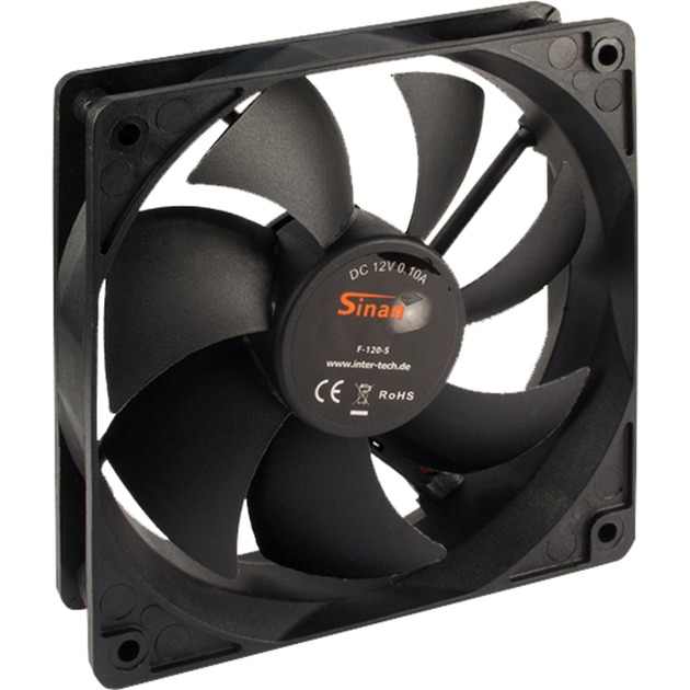 F-120-S Case per computer Ventilatore 12 cm Nero