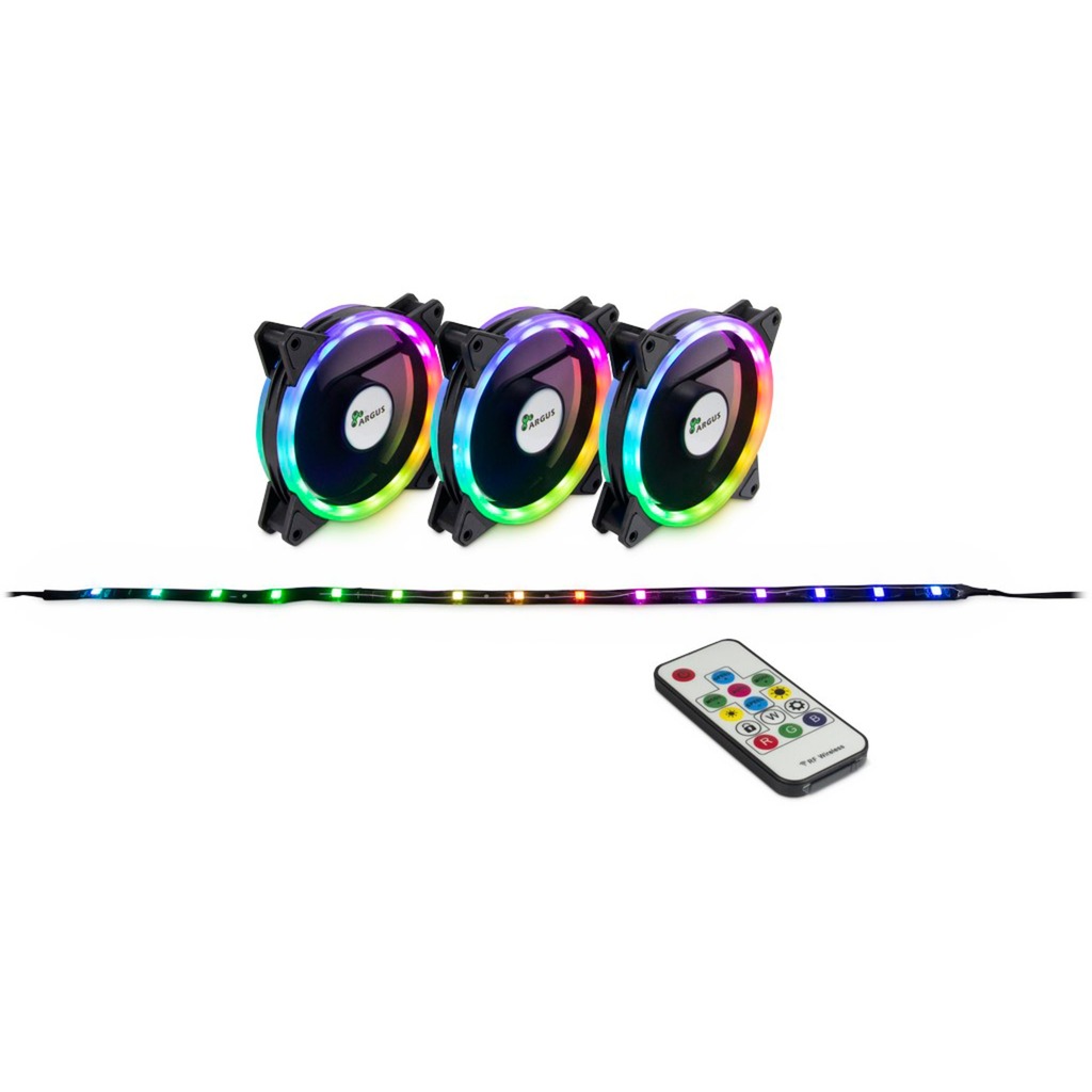 RS-04 RGB Case per computer Ventilatore 12 cm Nero...